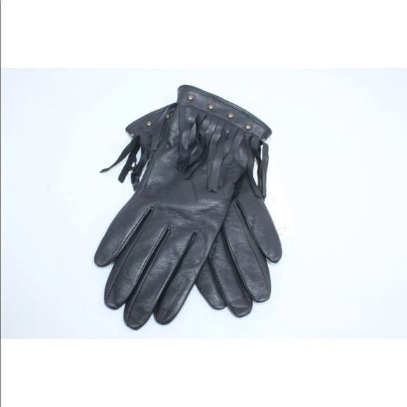 UGG Theora Fringe Smart Leather Gloves NEW